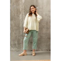 Оливковые женские джинсы Seventeen S8221.5698