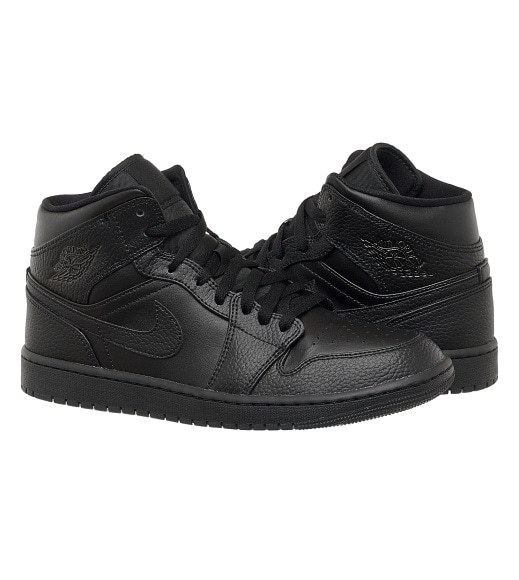 Кроссовки мужские Jordan 1 Mid Triple Black (554724-091)