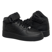 Черные кроссовки женские Nike Air Force 1 Mid Le (Gs) (DH2933-001)