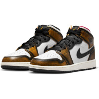 Белые кроссовки женские Jordan 1 Mid Se (Gs) (DQ8418-071)