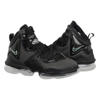 Черные кроссовки мужские Nike Lebron Xix Black Green Glow (CZ0203-003)