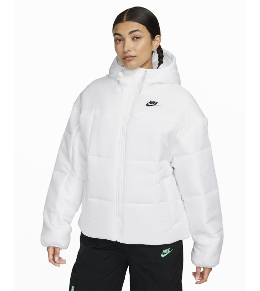 Куртка женская Nike Sportswear Classic Puffer Therma-Fit Loose Hooded Jacket (FB7672-100)