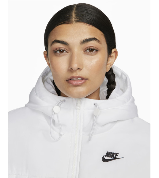 Куртка жіноча Nike Sportswear Classic Puffer Therma-Fit Loose Hooded Jacket (FB7672-100)