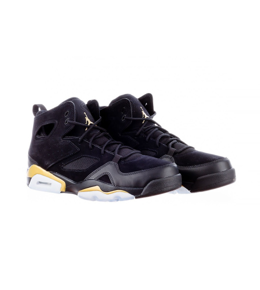 Черные кроссовки мужские Jordan Flight Club 91 Black Llic Gold (DC7329-007)