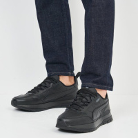 Черные кроссовки мужские Puma R78 Trek Lth (38320201)