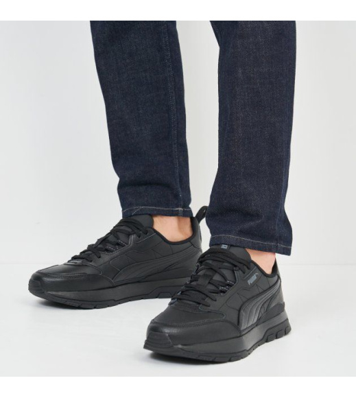Черные кроссовки мужские Puma R78 Trek Lth (38320201)