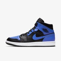 Черные кроссовки мужские NIKE AIR JORDAN 1 MID 554724-077