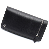 Черный многофункциональный мужской кошелек из натуральной кожи МС291