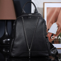 Рюкзак жіночий шкіряний з ремнем 22х28х11, наплічна сумочка для дівчини студентки, чорна Рюкзак жіночий шкіряний з ремнем 22х28х11, наплічна сумочка для дівчини студентки, чорна