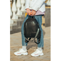 Жіночий шкіряний рюкзак міський 23х32х13, сумка для міста, подорожей та відпочинку, чорна Жіночий шкіряний рюкзак міський 23х32х13, сумка для міста, подорожей та відпочинку, чорна