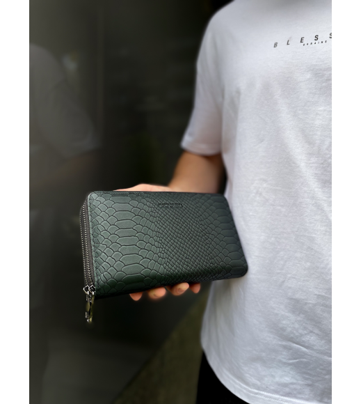 Клатч на две молнии с фактурной натуральной кожей MC-086-5902С