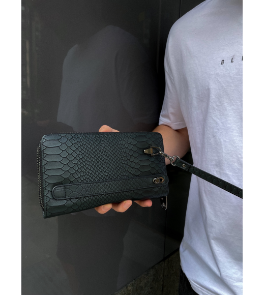 Клатч на две молнии с фактурной натуральной кожей MC-086-5902С