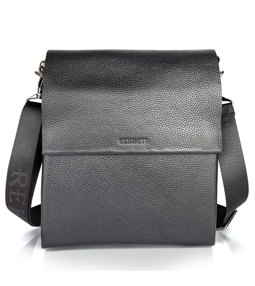 Мужской кожаный мессенджер 23х26х6, сумка планшет через плечо BEXHILL TD-18621 черный