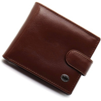 Коричневый мужской портмоне из натуральной кожи с фиксацией ST Leather ST103