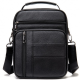 Мужская кожаная сумка-барсетка 20х25х 5.5, мессенджер через плечо Bexhill BX-02103 черный