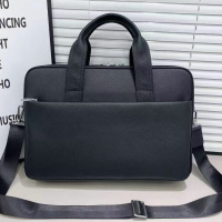 Кожаная мужская деловая сумка для ноутбука 40x27x10, офисный портфель Tiding Bag 56901, черный.