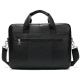Кожаный мужской портфель для документов и ноутбука 39x28x8, сумка папка деловая MK39848 черная