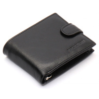 Черный кожаный мужской портмоне с зажимом для денег Marco Coverna MC-2006H-1