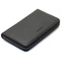 Черный кошелек-клатч с блоком под карты под одной молиткой из натуральной кожи Marco Coverna МС-5901Q