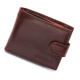 Коричневый мужской портмоне на кнопке из натуральной кожи Marco Coverna B047-802