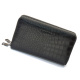 Черный кошелек-клатч на две молнии из фактурной натуральной кожи Marco Coverna MCJP-5902B