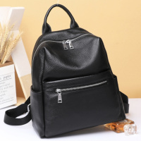 Жіноча сумка з натуральної шкіри 23х28х11, рюкзак з відділами для гаджетів, чорна Жіноча сумка з натуральної шкіри 23х28х11, рюкзак з відділами для гаджетів, чорна