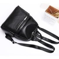 Жіноча сумка з натуральної шкіри 23х28х11, рюкзак з відділами для гаджетів, чорна Жіноча сумка з натуральної шкіри 23х28х11, рюкзак з відділами для гаджетів, чорна