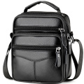 Мужская сумка барсетка 17x21x9, кожаная сумочка планшет Tiding Bag 75003 черная