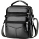 Мужская сумка барсетка 17x21x9, кожаная сумочка планшет Tiding Bag 75003 черная