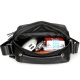 Мужская сумка барсетка 17x21x9, кожаная сумочка планшет Tiding Bag 75003 черная