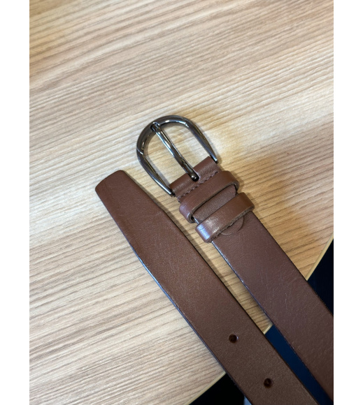 Кожаный женский ремень в коричневом цвете 6081