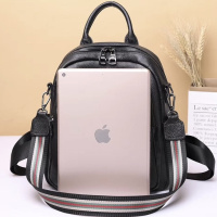 Жіноча шкіряна сумка наплічна міська 21х28х13, рюкзак для кожного дня, чорні Жіноча шкіряна сумка наплічна міська 21х28х13, рюкзак для кожного дня, чорні