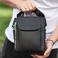 Мужская кожаная сумка-барсетка 19х24х7.5, сумочка планшет через плечо Bexhill BX-36256 черная