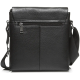 Мужская кожаная сумка-мессенджер, барсетка на одно плечо 22x26x6 Tiding Bag 75-5271 черная
