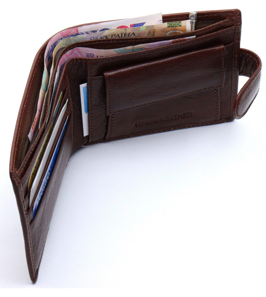 Мужской портмоне из натуральной кожи ST Leather B104 Коричневый