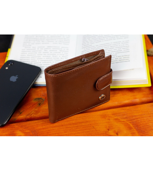 Мужской портмоне из натуральной кожи ST Leather B104 Коричневый