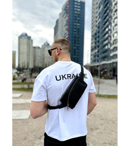 Поясная бананка унисекс 14х25х8, сумка конверт для телефонов и документов TD-54928 черная