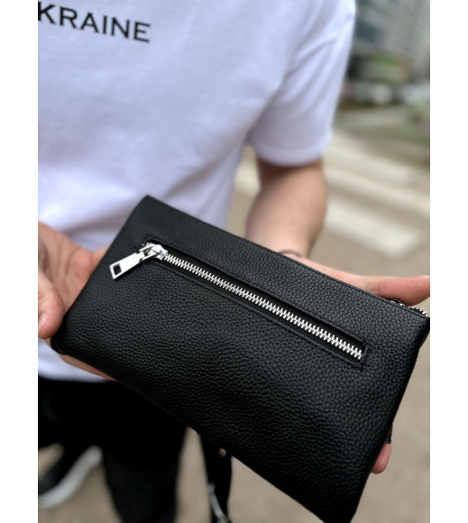 Поясная бананка унисекс 14х25х8, сумка конверт для телефонов и документов TD-54928 черная