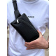 Поясная бананка унисекс 14х25х8, сумка конверт для телефонов и документов TD-54928 черная