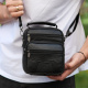 Мужская сумка-барсетка кожаная 17x21x9, сумочка планшет для гаджетов Tiding Bag 32051 черная