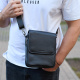 Мужская сумка барсетка на одно плечо 17.5х22х6, нагрудный мессенджер для телефона, черный