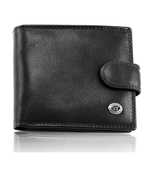 Стильный кожаный портмоне ST Leather В 103 Черный