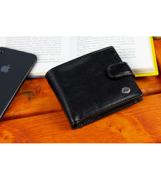 Стильный кожаный портмоне ST Leather В 103 Черный