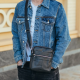 Сумка-барсетка мужская 19х22х5, мессенджер через кожаное плечо Tiding Bag BON6165 черный