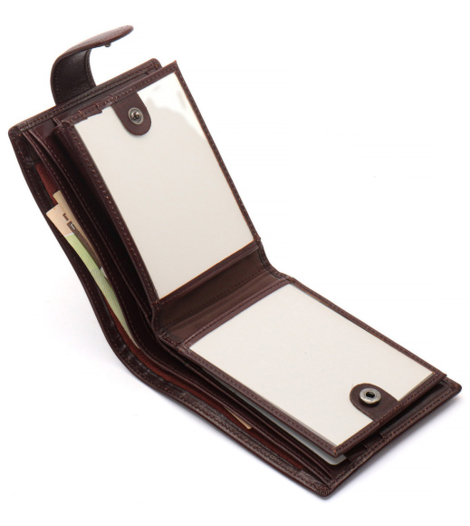 Коричневый портмоне с отделением для документов из натуральной кожи Marco Coverna MCB047-896