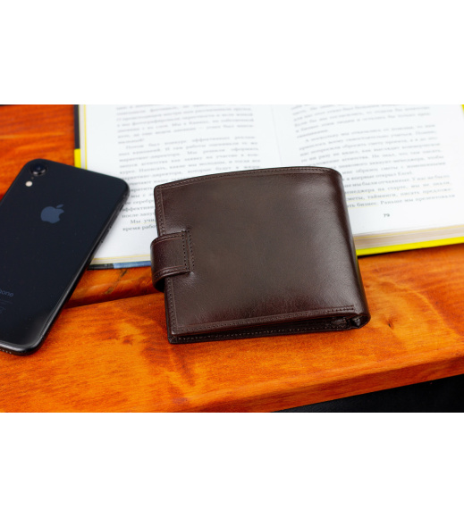 Коричневый портмоне с отделением для документов из натуральной кожи Marco Coverna MCB047-896