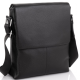 Мужской классический мессенджер 23х26х6, кожаный барсетка через плечо Tiding Bag 2862 черный