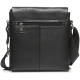 Мужской классический мессенджер 23х26х6, кожаный барсетка через плечо Tiding Bag 2862 черный