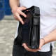 Сумка мессенджер 21.5x25x7 кожаная барсетка для мужчин Tiding Bag 35775 черная