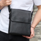 Сумка мессенджер 21.5x25x7 кожаная барсетка для мужчин Tiding Bag 35775 черная